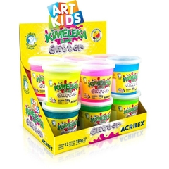 Slime Kimeleka Glitter Sortido 180g 12un - Acrilex