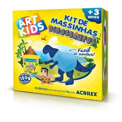 Massa p/Modelar Criativa Art Kids Dinossauro 2 Azul Acrilex