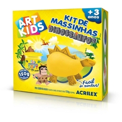 Massa p/Modelar Criativa Art Kids Dinossauro 3 Amarelo