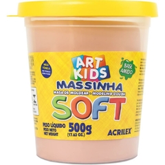 Massa para Modelar Soft 500 g Amarelo Pêssego - Acrilex