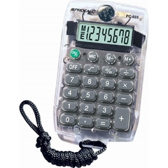 Calculadora de bolso 8 Dig. Pc033 Transparente - Procalc