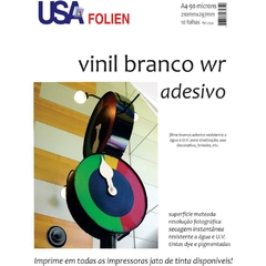 Papel Fotográfico Inkjet A4 Vinil Branco Adesivo 90g