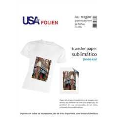 Papel Transfer Sublimático Fundo Azul A4 120g - Usa Folien