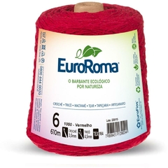 Barbante Colorido 600g 4/6 Fios 610m Vermelho - Euroroma