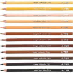 Lápis de Cor Triangular Tons de Pele 12cores 6estojos Summit na internet