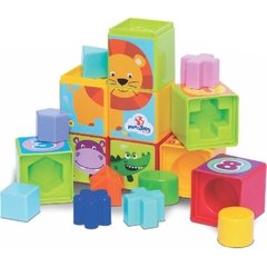 Brinquedo Educativo Cubinhos 5 em 1 - Merco Toys