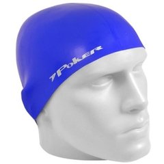 Touca para Natação Silicone Azul - Poker