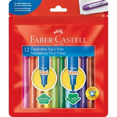 Caneta Hidrográfica Vai e Vem 12 Cores - Faber-Castell