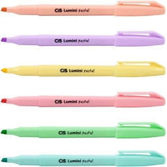 Caneta Marca Texto Cis Lumini Tons Pastel 6 Cores - Sertic