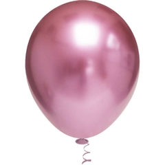 Balão p/Decoração Redondo N.010 Platino Rosa 25un Riberball