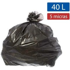 Saco para Lixo 40L Preto 55x59cm 5mic 100un - Ecoplan