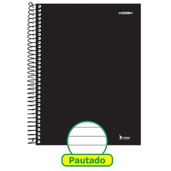 Caderno 10x1 Capa Dura Neutro Preto 200fls 4unid - Tamoio