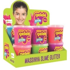 Slime Gelelé Slime Balde Glitter 12 unid. - Doce Brinquedo