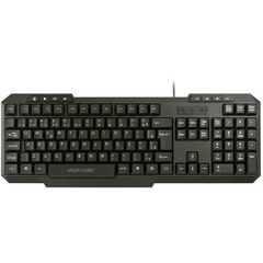 Teclado Multimídia USB Slim Preto Multi