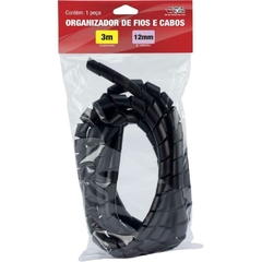 Organizador de cabos Espiral 12mmx1,1mm 3mts. Preto na internet