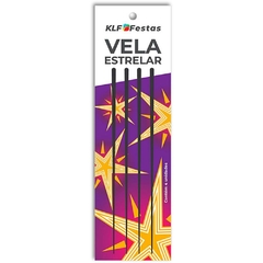 Vela para Aniversário Estrelar c/04 10pct - Klf Festas