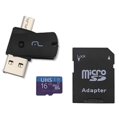 Pen Drive USB Kit 4em1 16gb Micro Sd/OTG - Multilaser