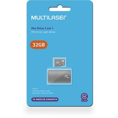 Pen Drive USB Kit 2em1 32g Micro Sd/Adapt. - Multilaser - comprar online