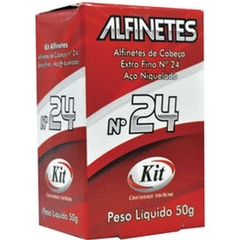 Alfinete Costura N. 24 Aço Niquelado 50 gr - Kit