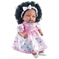 Boneca Angelina Negra fala 62 Frases 48cm - Milk