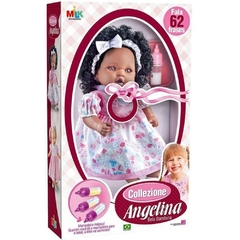 Boneca Angelina Negra fala 62 Frases 48cm - Milk na internet