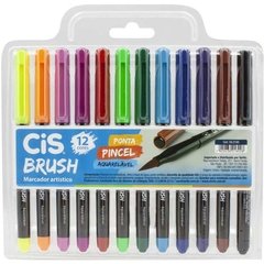 Marcador Artístico Cis Brush 12cores - Sertic