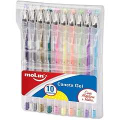 Caneta Gel 4 Metálicas + 4 Neon + 2 Pastel - Molin - comprar online