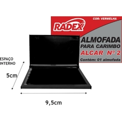 Almofada para Carimbo nr. 2 Vermelha - Radex