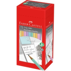 Lápis Preto Triangular Grip Tons Pastel 72un - Faber-Castell