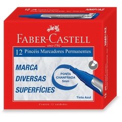 Pincel Marcador Permanente Azul - Faber-Castell