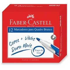 Pincel para Quadro Branco Azul 12unid - Faber-Castell