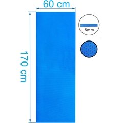 Tapete de Yoga Exercícios EVA Azul 170x60cm 5mm - comprar online