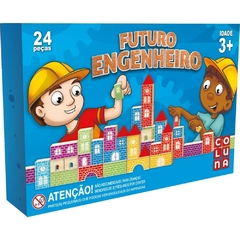 Brinquedo p/Montar Futuro Engenheiro 24pç Madeira - Coluna