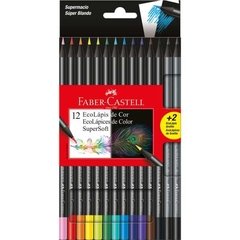 Lápis de Cor Redondo Ecolápis Supersoft 12cores 12 Unid - Faber-Castell