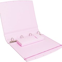 Fichário em PVC 4 Argolas Rosa Pastel+Estojo - Dello na internet