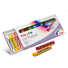 Giz Pastel Oleoso 16cores - Pentel