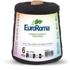 Barbante 600g 4/6 Fios 610m Preto - Euroroma