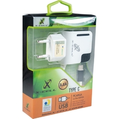 Carregador de Parede Ultrarapido 3.1a c/2ent Usb/Ty - Flex