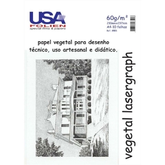 Papel Vegetal A4 60g. 210x297mm. 10fls - Usa Folien