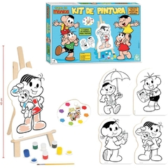 Brinquedo p/Colorir Turma Da Mônica Kit de Pintura