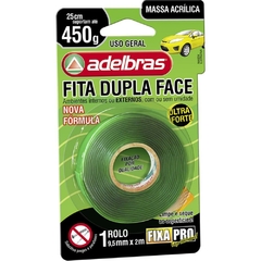 Fita Dupla Face Fixa Pro Massa Acrilic 9,5mmx2m - Adelbras