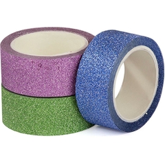 Fita Adesiva Decorada Washi Tape 15x5 Gliter 10 Cores na internet