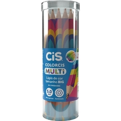 Lápis de Cor Jumbo Cis Multicolor Grafite 4 Cores - Sertic