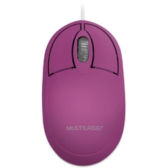 Mouse Óptico USB Classic Box Full 1200DPI Rosa - Multi - comprar online