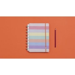 Caderno Inteligente Médio Arco-Iris Pastel 80fls - Riscom - Comércio Online