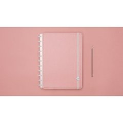 Caderno Inteligente Grande Rosê Pastel 80fls - Riscom - Comércio Online