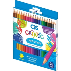 Lápis de Cor Sextavado Cis Criatic 24Cor 6un - Sertic