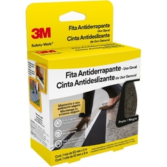 Fita p/Demarcação de Solo Antiderrapante 50mm x 5m Preta 3M