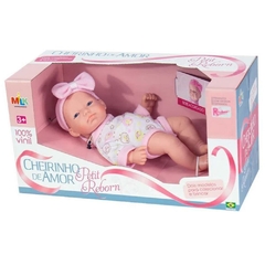 Boneca Cheirinho de Amor Reborn Acordada - Milk