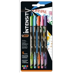 Caneta com Ponta Porosa Intensity 0,4 mm Colors 5 cores